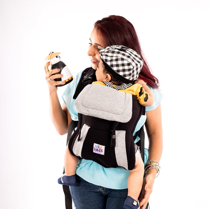 Mini Vibes Cotton Baby Carrier - Black